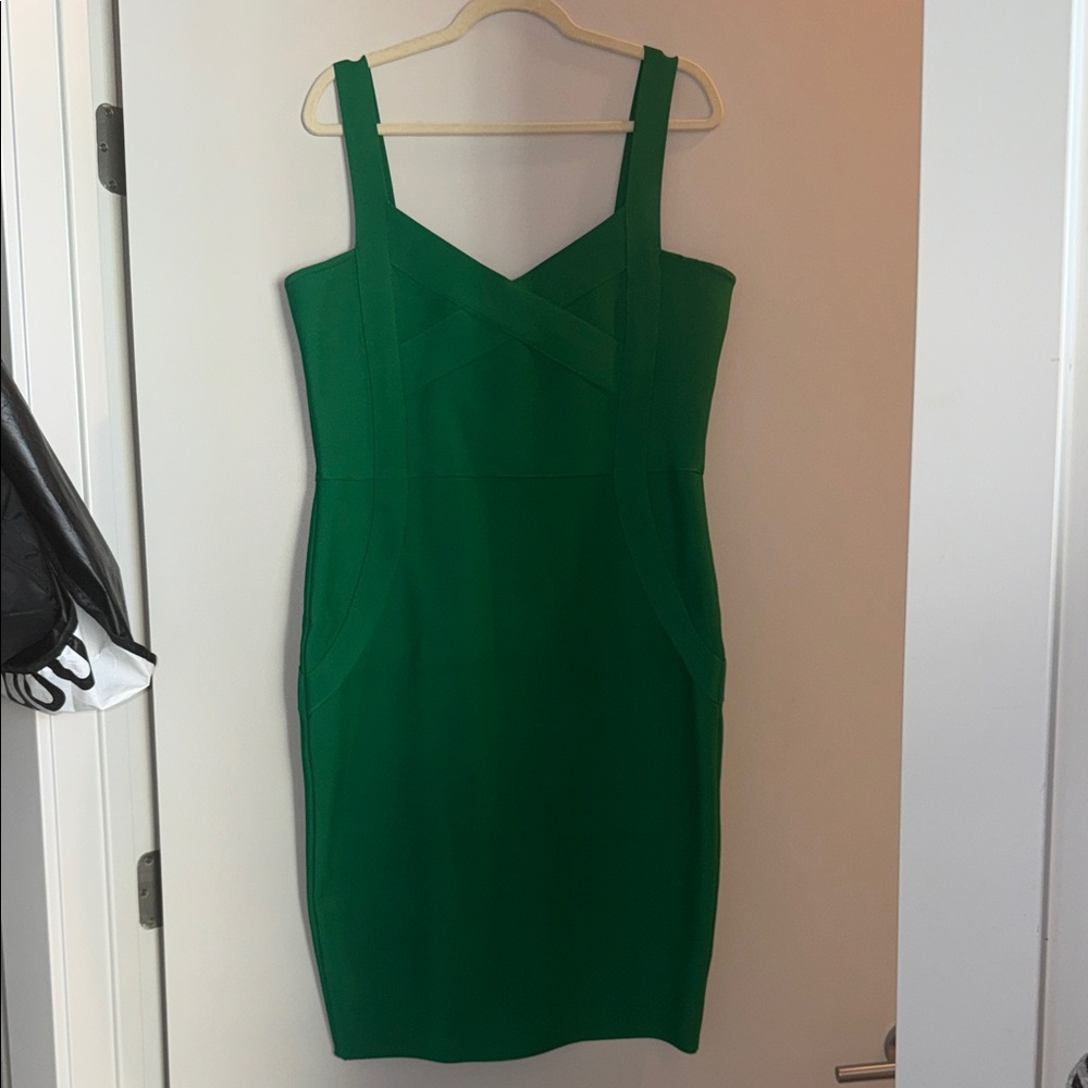 Fashion Nova Vibrant Green Bodycon Dress